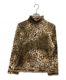 LAONARD（レオナード）の古着「レオパードタートルネックカットソー」｜ベージュ