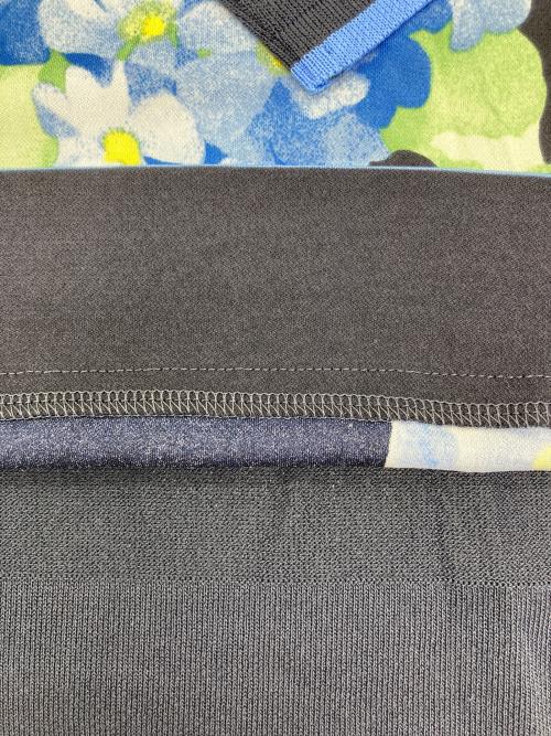 LAONARD FASHION（レオナール ファッション）LAONARD FASHION (レオナール ファッション) 切替ニット ブラック×ブルー サイズ:40の古着・服飾アイテム