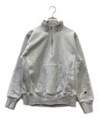 Champion REVERSE WEAVEチャンピオン リバース ウィーブ）の古着「ハーフジップスウェットシャツ」｜ライトグレー