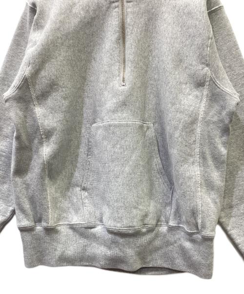 Champion REVERSE WEAVE（チャンピオン リバース ウィーブ）Champion REVERSE WEAVE (チャンピオン リバース ウィーブ) ハーフジップスウェットシャツ ライトグレー サイズ:Ｌの古着・服飾アイテム