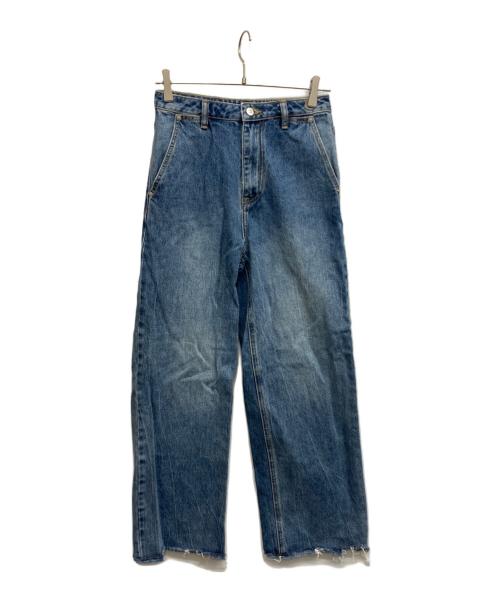 tageechita（タジチタ）tageechita (タジチタ) Frayed Hem Straight Denim Pants インディゴ サイズ:Mの古着・服飾アイテム