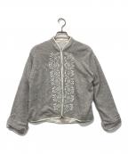 house of lotusハウスオブロータス）の古着「ビーズ刺繍カーディガン」｜グレー