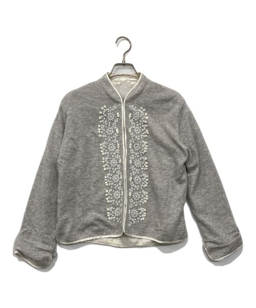 house of lotus（ハウスオブロータス）HOUSE OF LOTUS (ハウスオブロータス) ビーズ刺繍カーディガン グレー サイズ:Mの古着・服飾アイテム