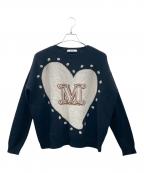 MaxMaraマックスマーラ）の古着「Panaria wool sweater / Mロゴウールカシミヤニット」｜ブラック