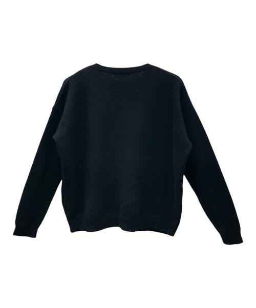 MaxMara（マックスマーラ）MaxMara (マックスマーラ) Panaria wool sweater / Mロゴウールカシミヤニット ブラック サイズ:Sの古着・服飾アイテム