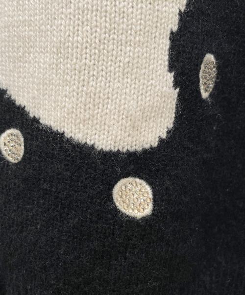 MaxMara（マックスマーラ）MaxMara (マックスマーラ) Panaria wool sweater / Mロゴウールカシミヤニット ブラック サイズ:Sの古着・服飾アイテム