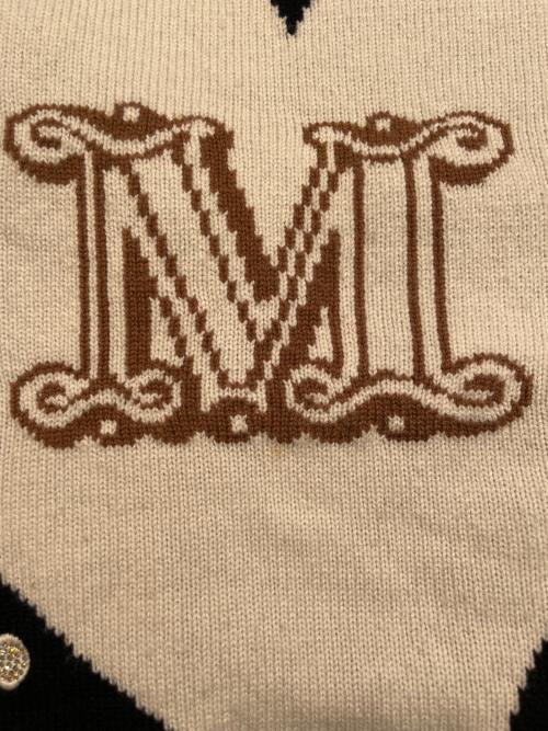 MaxMara（マックスマーラ）MaxMara (マックスマーラ) Panaria wool sweater / Mロゴウールカシミヤニット ブラック サイズ:Sの古着・服飾アイテム