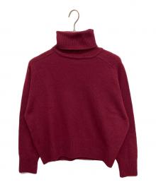 JOHN SMEDLEY（ジョンスメドレー）の古着「カシミヤ混タートルネックニット」｜ボルドー