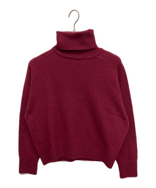 JOHN SMEDLEY（ジョンスメドレー）JOHN SMEDLEY (ジョンスメドレー) カシミヤ混タートルネックニット ボルドー サイズ:Ｓの古着・服飾アイテム