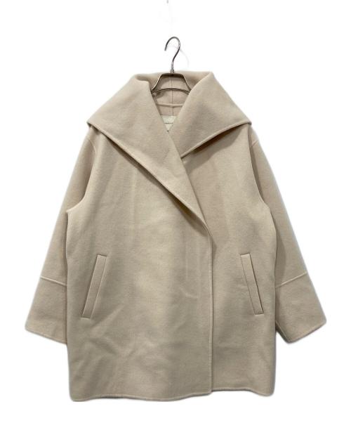 nano・universe（ナノ・ユニバース）nano・universe (ナノ・ユニバース) SUPER110blend リバーショールミディコート アイボリー サイズ:Mの古着・服飾アイテム