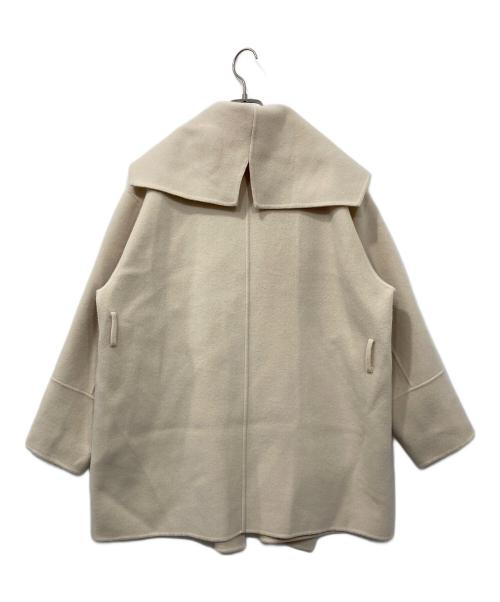 nano・universe（ナノ・ユニバース）nano・universe (ナノ・ユニバース) SUPER110blend リバーショールミディコート アイボリー サイズ:Mの古着・服飾アイテム