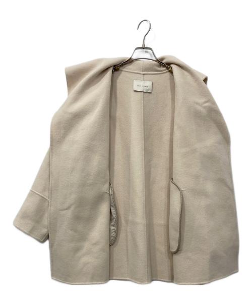 nano・universe（ナノ・ユニバース）nano・universe (ナノ・ユニバース) SUPER110blend リバーショールミディコート アイボリー サイズ:Mの古着・服飾アイテム