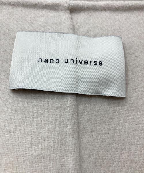 nano・universe（ナノ・ユニバース）nano・universe (ナノ・ユニバース) SUPER110blend リバーショールミディコート アイボリー サイズ:Mの古着・服飾アイテム