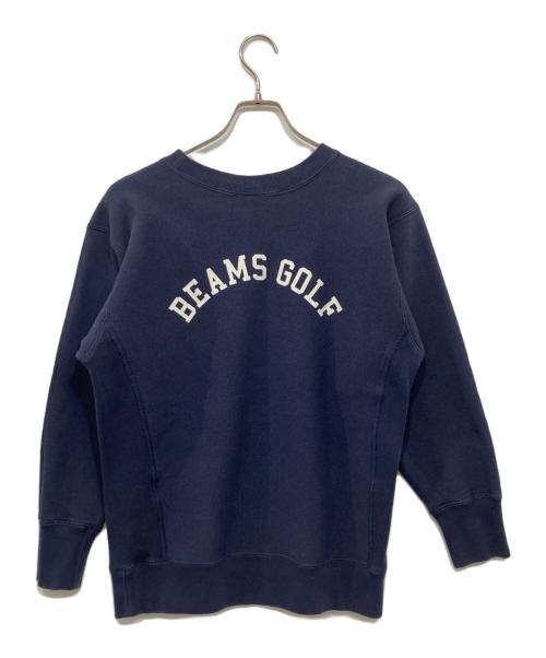 Champion REVERSE WEAVE（チャンピオン リバース ウィーブ）Champion REVERSE WEAVE (チャンピオン リバース ウィーブ) BEAMS GOLF (ビームスゴルフ) CGロゴクルーネックスウェット ネイビー サイズ:MEDIUMの古着・服飾アイテム