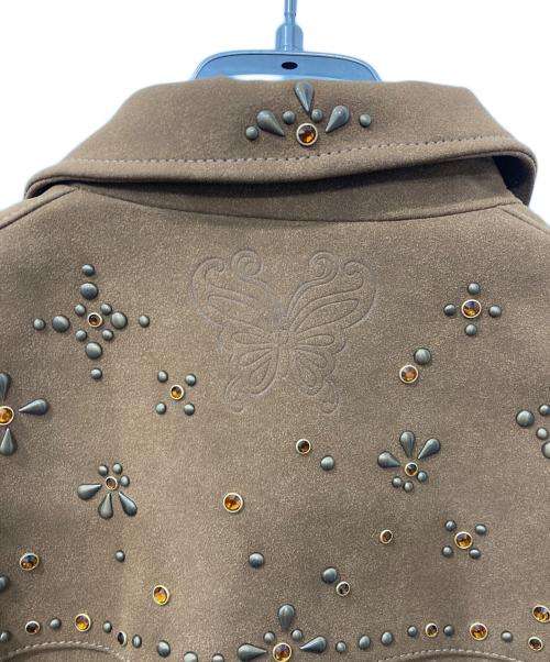 Lily Brown（リリーブラウン）Lily Brown (リリーブラウン) ANNA SUI (アナスイ) バタフライスタッズブルゾン ブラウン サイズ:ONEの古着・服飾アイテム