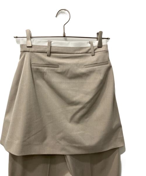 Snidel（スナイデル）Snidel (スナイデル) レイヤードデザインパンツ ライトグレーの古着・服飾アイテム