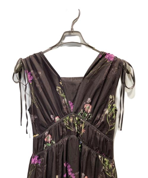 Snidel（スナイデル）Snidel (スナイデル) フラワードロストディティールワンピース ブラウン サイズ:SIZE 0の古着・服飾アイテム