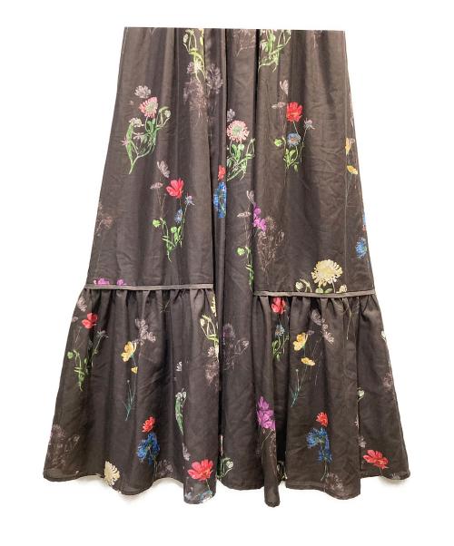 Snidel（スナイデル）Snidel (スナイデル) フラワードロストディティールワンピース ブラウン サイズ:SIZE 0の古着・服飾アイテム