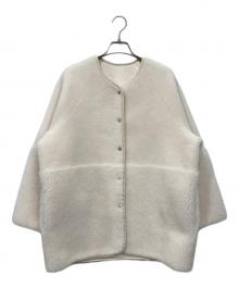 BEAUTY&YOUTH（ビューティーアンドユース）の古着「Boa × Faux Mouton Reversible JACKET/ボア×フェイクムートン リバーシブルジャケット」｜アイボリー