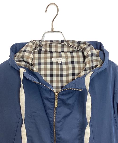 BLAMINK（ブラミンク）BLAMINK (ブラミンク) コットンナイロンフーデッドパーカ ブルー サイズ:1の古着・服飾アイテム