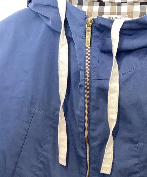 BLAMINK（ブラミンク）BLAMINK (ブラミンク) コットンナイロンフーデッドパーカ ブルー サイズ:1の古着・服飾アイテム