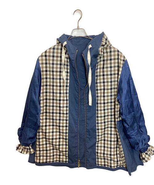 BLAMINK（ブラミンク）BLAMINK (ブラミンク) コットンナイロンフーデッドパーカ ブルー サイズ:1の古着・服飾アイテム