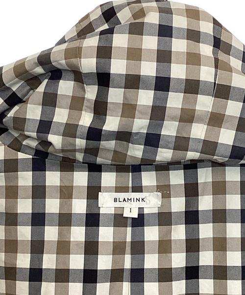 BLAMINK（ブラミンク）BLAMINK (ブラミンク) コットンナイロンフーデッドパーカ ブルー サイズ:1の古着・服飾アイテム