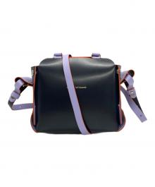 beautiful people（ビューティフルピープル）の古着「mini cake bag in double sided cowhide」｜ブラック×パープル