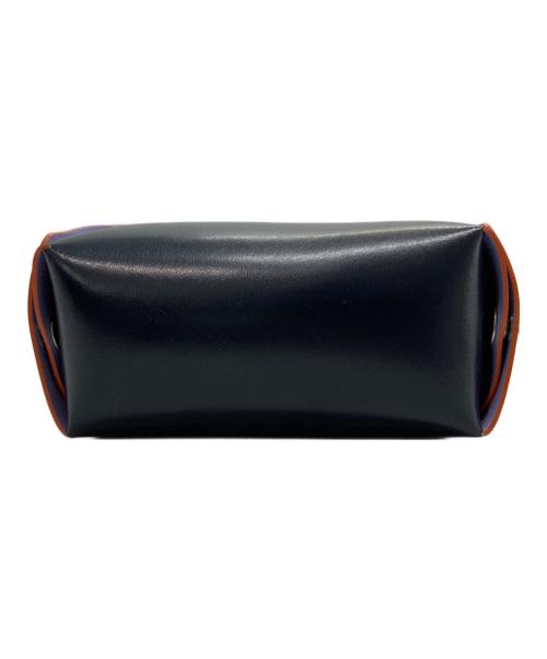 beautiful people（ビューティフルピープル）beautiful people (ビューティフルピープル) mini cake bag in double sided cowhide ブラック×パープルの古着・服飾アイテム