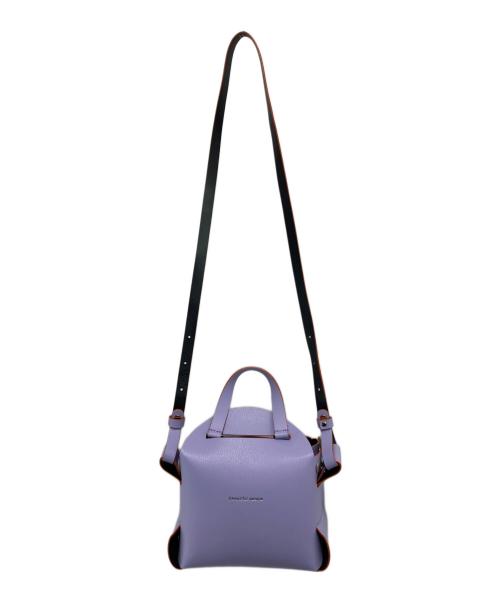 beautiful people（ビューティフルピープル）beautiful people (ビューティフルピープル) mini cake bag in double sided cowhide ブラック×パープルの古着・服飾アイテム