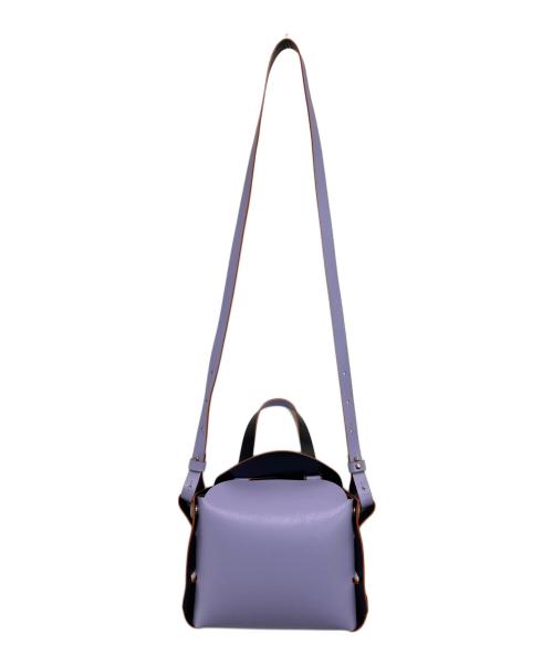 beautiful people（ビューティフルピープル）beautiful people (ビューティフルピープル) mini cake bag in double sided cowhide ブラック×パープルの古着・服飾アイテム