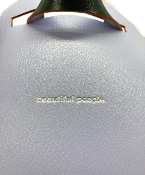 beautiful people（ビューティフルピープル）beautiful people (ビューティフルピープル) mini cake bag in double sided cowhide ブラック×パープルの古着・服飾アイテム