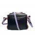 beautiful people（ビューティフルピープル）の古着「mini cake bag in double sided cowhide」｜ブラック×パープル
