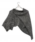 ISSEY MIYAKEイッセイミヤケ）の古着「BROBDINGNAG KNIT cropped top/ショート丈ニット」｜ブラック×ホワイト