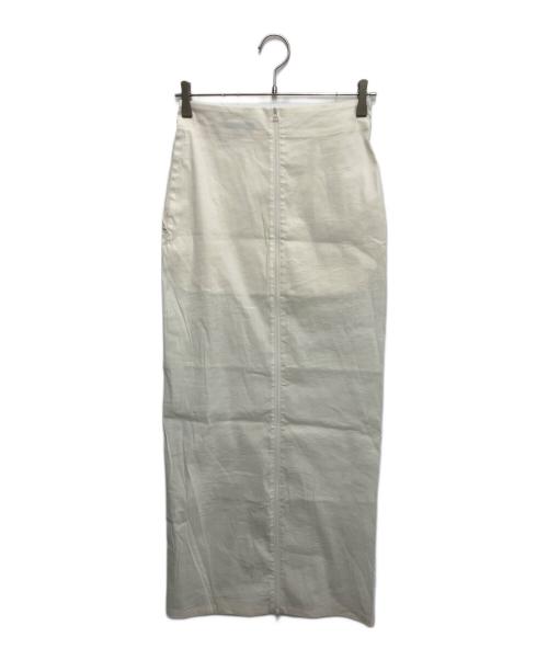 ISSEY MIYAKE（イッセイミヤケ）ISSEY MIYAKE (イッセイミヤケ) MEMBRANE タイトスカート ホワイト サイズ:2の古着・服飾アイテム