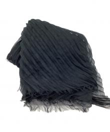 ISSEY MIYAKE（イッセイミヤケ）の古着「プリーツストール」｜ブラック