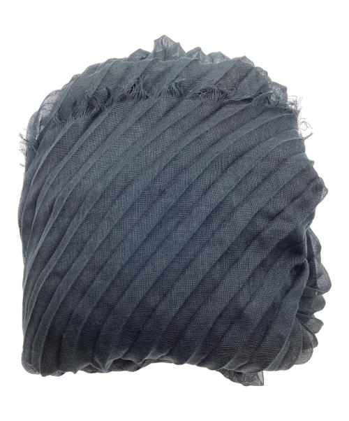 ISSEY MIYAKE（イッセイミヤケ）ISSEY MIYAKE (イッセイミヤケ) プリーツストール ブラックの古着・服飾アイテム
