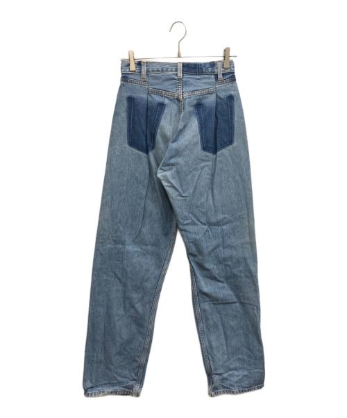 Mediam（ミディアム）Mediam (ミディアム) タックデニムパンツ インディゴ サイズ:28の古着・服飾アイテム