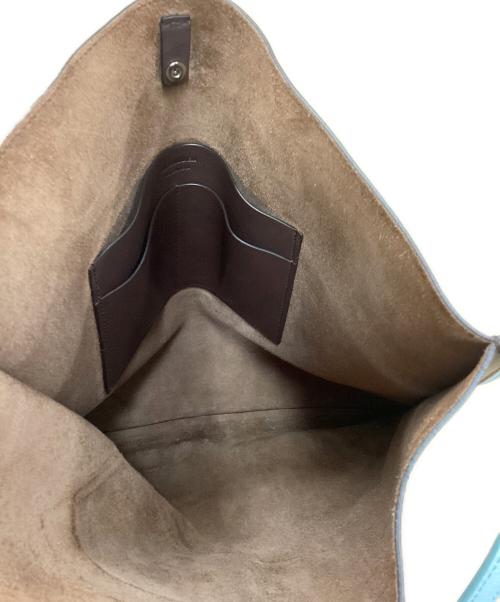 JIL SANDER（ジルサンダー）JIL SANDER (ジルサンダー) border leather tote ブラウンの古着・服飾アイテム