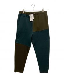 CAMBIO（カンビオ）の古着「URAKE×KANOKO Mix Balloon Silhouette Pants バルーンパンツ」｜グリーン