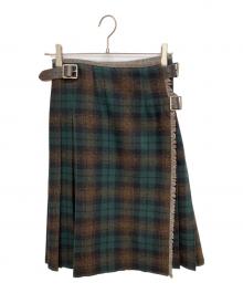 O'NEIL OF DUBLIN（オニールオブダブリン）の古着「コンビネーションキルトスカート」｜ブラウン