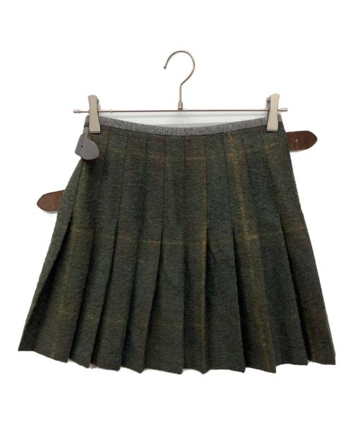 O'NEIL OF DUBLIN（オニールオブダブリン）O'NEIL OF DUBLIN (オニールオブダブリン) コンビネーションキルトミニスカート ブラウン サイズ:40の古着・服飾アイテム