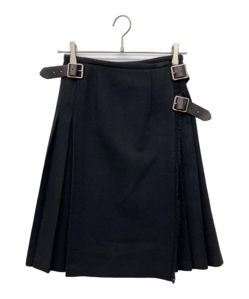 O'NEIL OF DUBLIN（オニールオブダブリン）O'NEIL OF DUBLIN (オニールオブダブリン) キルトスカート ブラック サイズ:40の古着・服飾アイテム