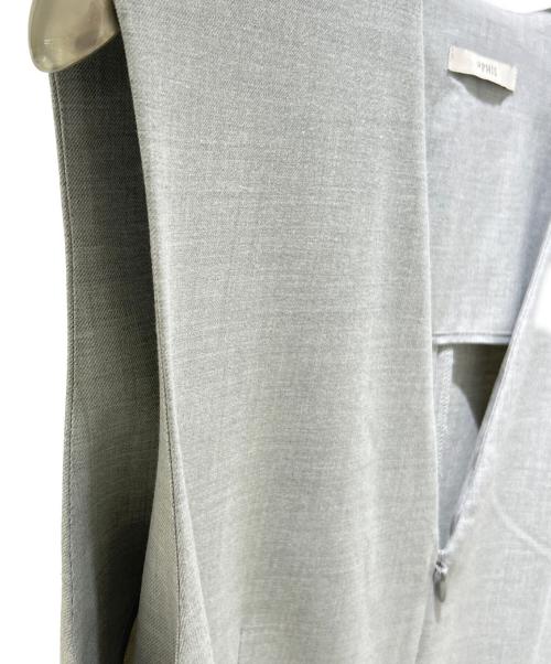 LE PHIL（ル フィル）LE PHIL (ル フィル) ポリエステルウールストレッチコンビネゾン ライトグレーの古着・服飾アイテム