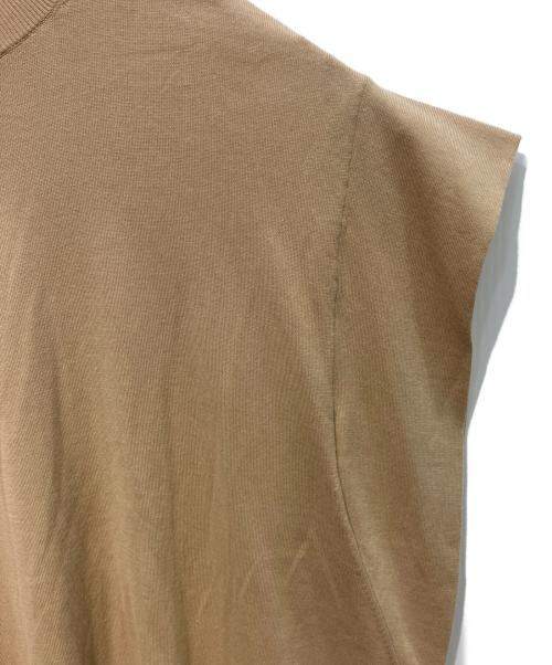DRAWER（ドゥロワー）DRAWER (ドゥロワー) 18G天竺レイヤーショートスリーブニット ベージュ サイズ:1の古着・服飾アイテム