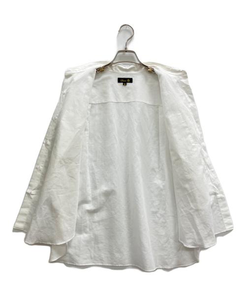 DRAWER（ドゥロワー）Drawer (ドゥロワー) ハーフスリーブ比翼シャツ ホワイト サイズ:36の古着・服飾アイテム