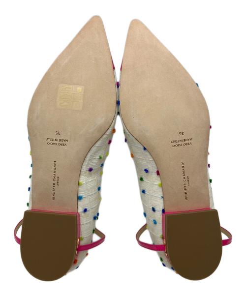 JENNIFER CHAMANDI（ジェニファーチャマンディ）JENNIFER CHAMANDI (ジェニファーチャマンディ) ポインテッドトゥパンプス ホワイト サイズ:35の古着・服飾アイテム