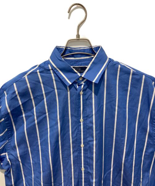 POLO RALPH LAUREN（ポロ・ラルフローレン）POLO RALPH LAUREN (ポロ・ラルフローレン) ストライプ半袖シャツワンピース ブルー サイズ:Mの古着・服飾アイテム