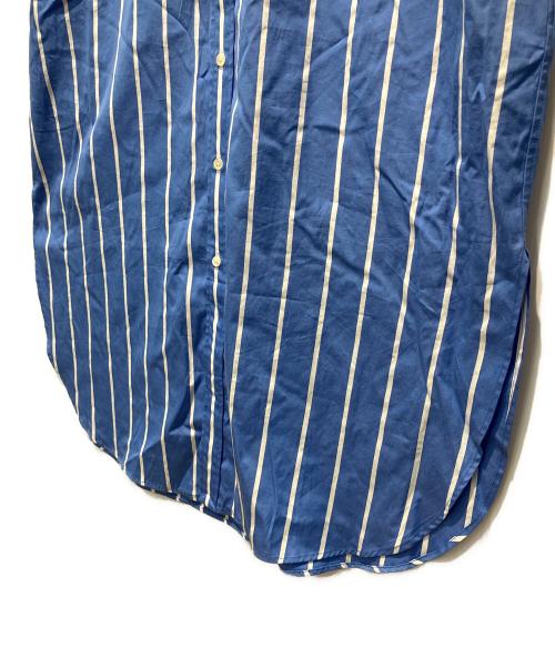 POLO RALPH LAUREN（ポロ・ラルフローレン）POLO RALPH LAUREN (ポロ・ラルフローレン) ストライプ半袖シャツワンピース ブルー サイズ:Mの古着・服飾アイテム