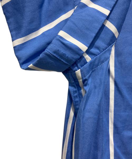 POLO RALPH LAUREN（ポロ・ラルフローレン）POLO RALPH LAUREN (ポロ・ラルフローレン) ストライプ半袖シャツワンピース ブルー サイズ:Mの古着・服飾アイテム